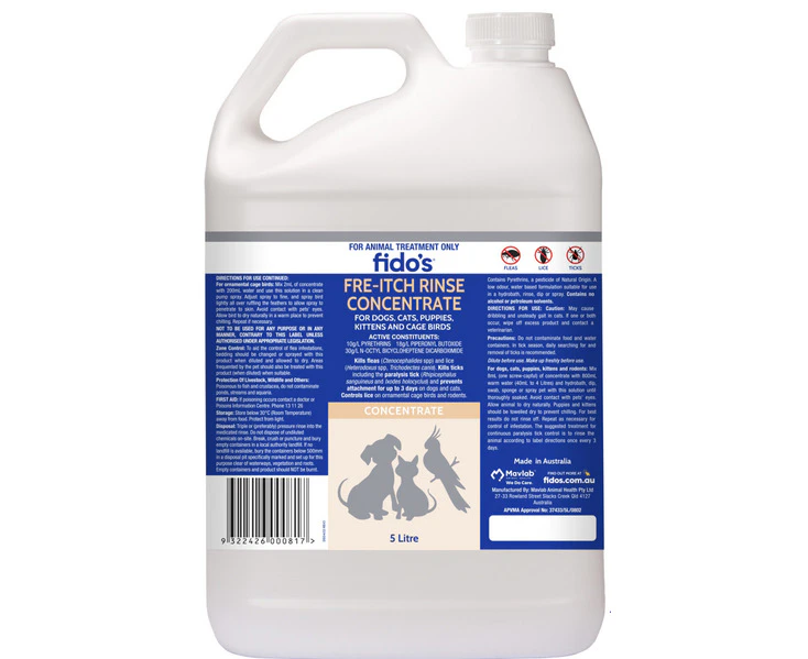 Fidos Free Itch Rinse Concentrate 125ml 500ml 5L [liquid: 5L ]