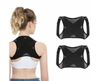 2Pcs Expandable Back Posture Support Flexible Shoulder Back Brace Belt Back Correct Belt