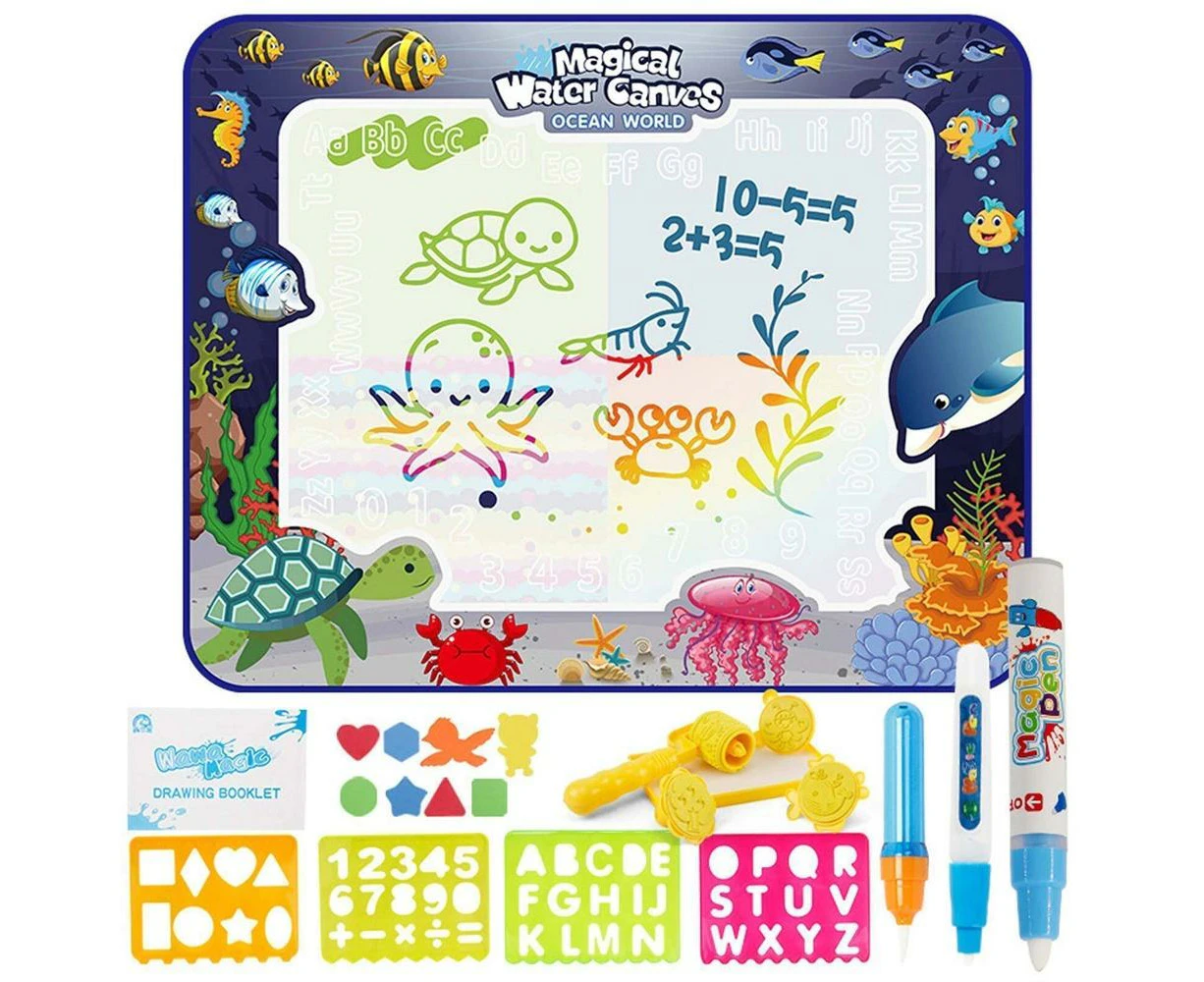 Large Magic Water Drawing Painting Mat 100cmX80cm Kids Aqua Doodle Board Toy Gift