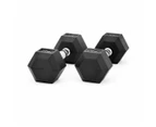 5kg to 20kg Hex Dumbbell & Storage Rack Bundle (6 pairs - 145kg)