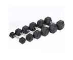 5kg to 20kg Hex Dumbbell & Storage Rack Bundle (6 pairs - 145kg)