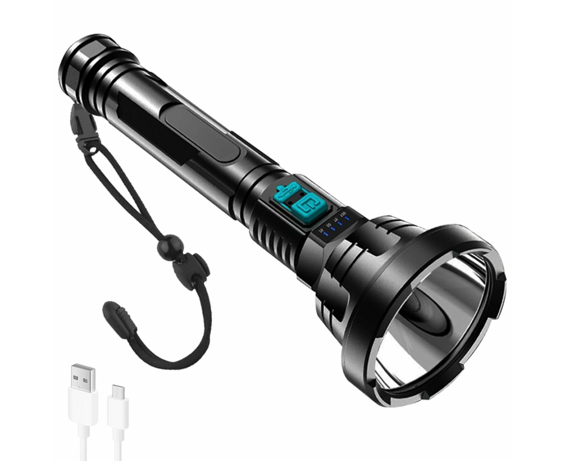 High Powered 12000000LM LED Flashlight USB Rechargeable Super Torch Bright Lamp