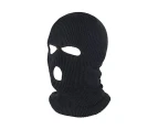 Warm Hat Hood Ski Mask Full Face Neck Winter 3 Holes Balaclava Windproof Black