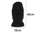 Warm Hat Hood Ski Mask Full Face Neck Winter 3 Holes Balaclava Windproof Black