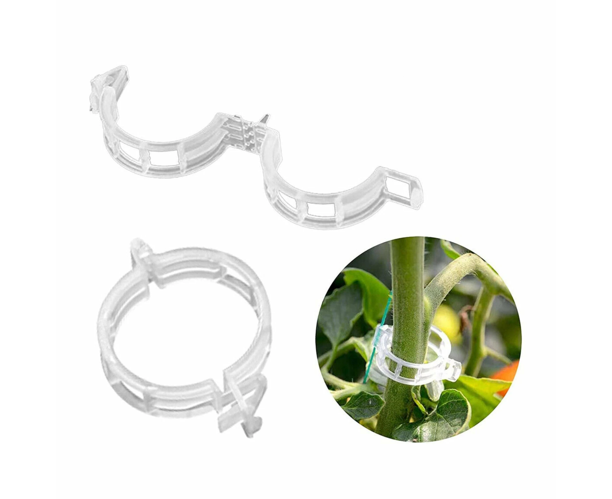 Veggie Plant Support 100pcs Clips Tomato Trellis Twine Greenhouse Garden