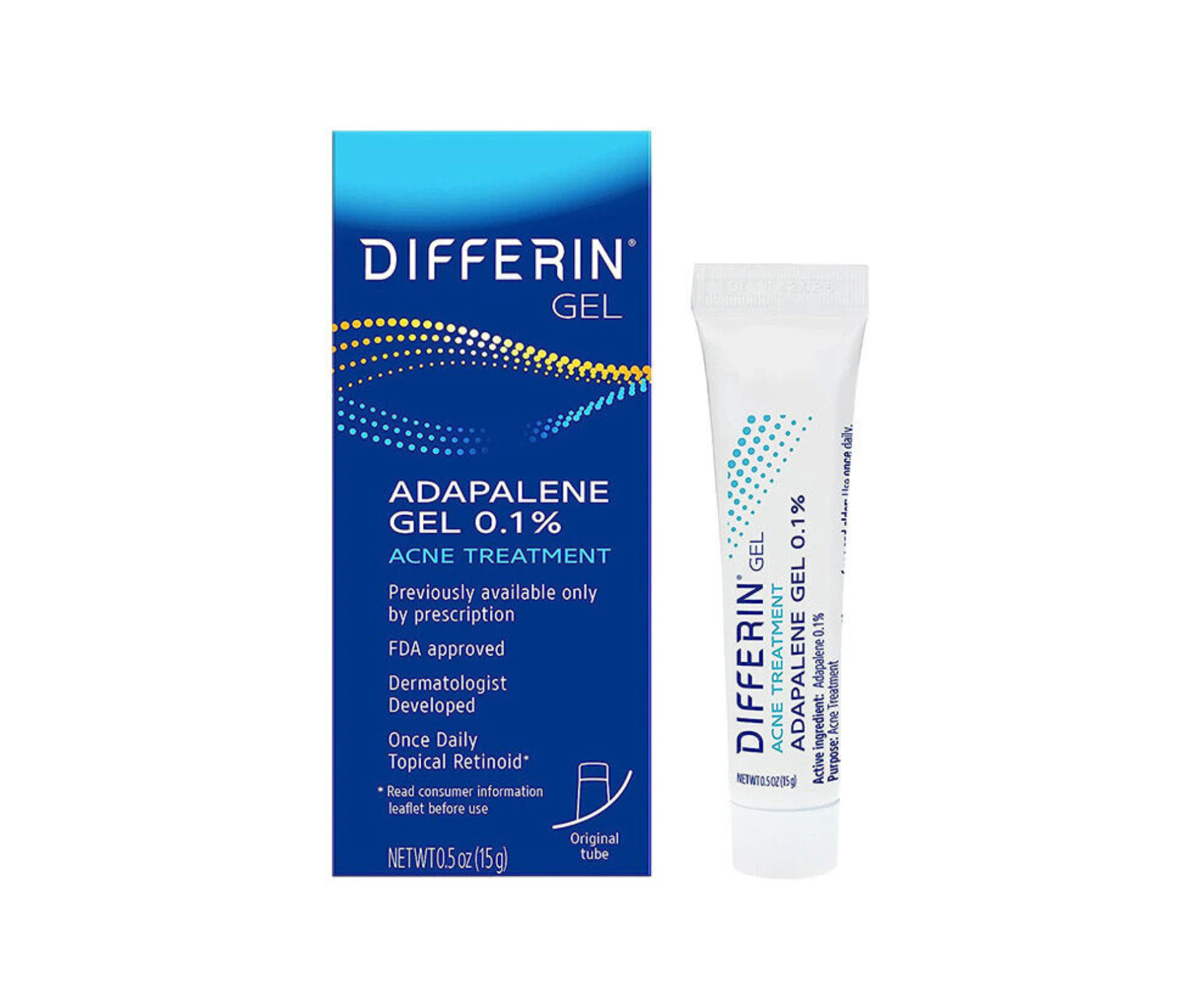 Differin 0.1% Adapalene Acne Treatment Gel Retinoid Treatment for Face