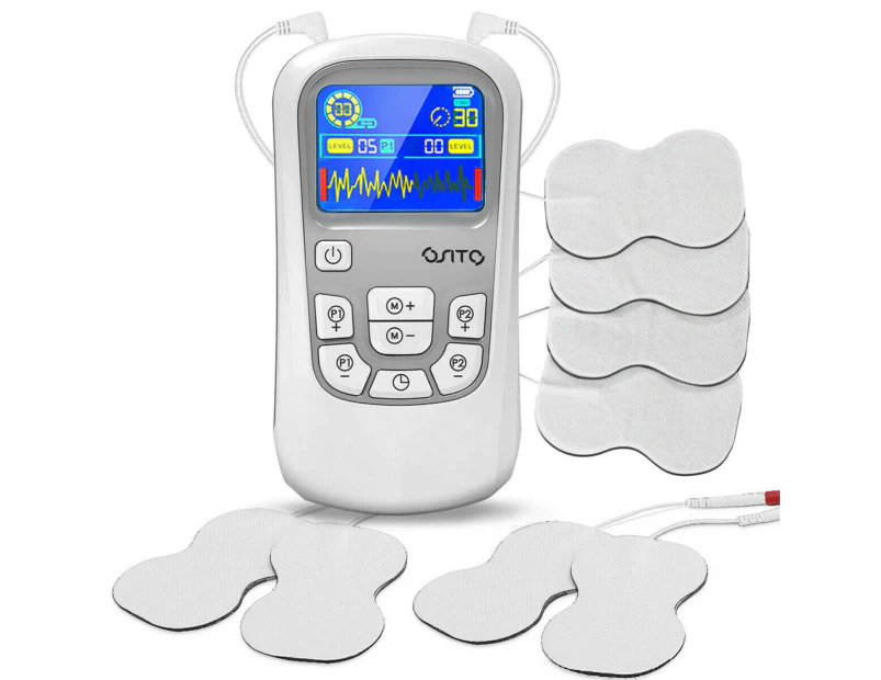 Electronic Muscle Stimulator Pulse Massager OSITO TENS Unit Nerve Pain Relief