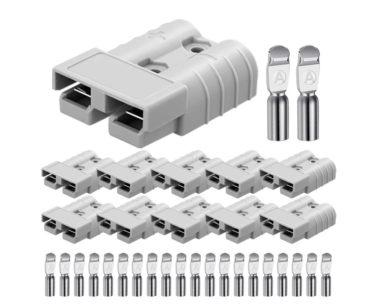 10PCS Anderson Style Plug Connectors 50 AMP 6AWG 12-24V DC Power Tool