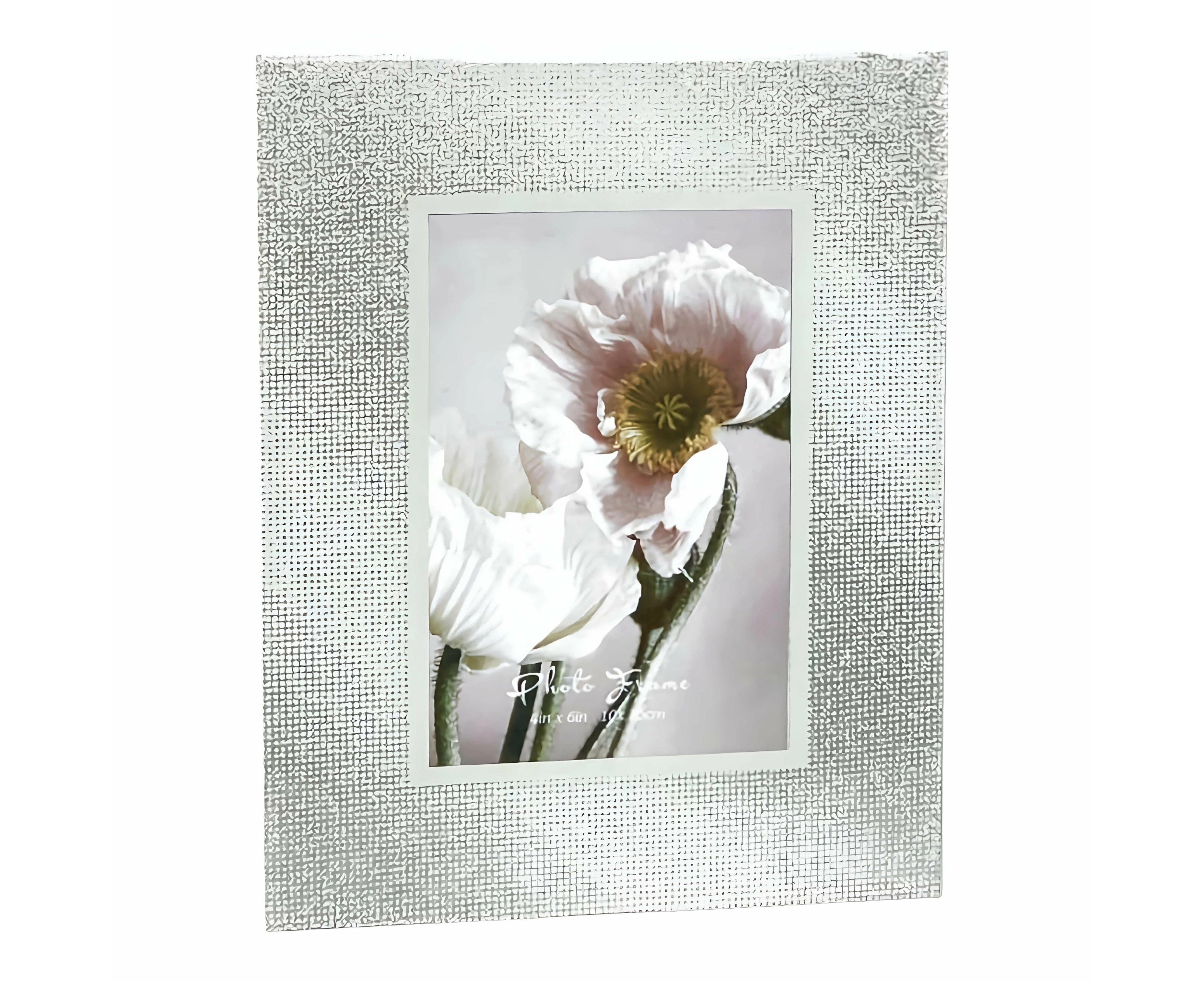 Shiny Silver Glitter Photo Frame- 5"x7"