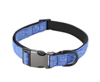 Blue Thicken Pet Collar for Cats Puppy Small Medium Dogs Neck Decoration Accessory(S)