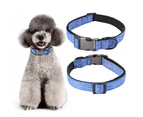 Blue Thicken Pet Collar for Cats Puppy Small Medium Dogs Neck Decoration Accessory(S)