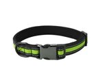 Durable Puppy Dog Cat Collar Personalized Pet ID Neck Strap (Fluorescent Green S)