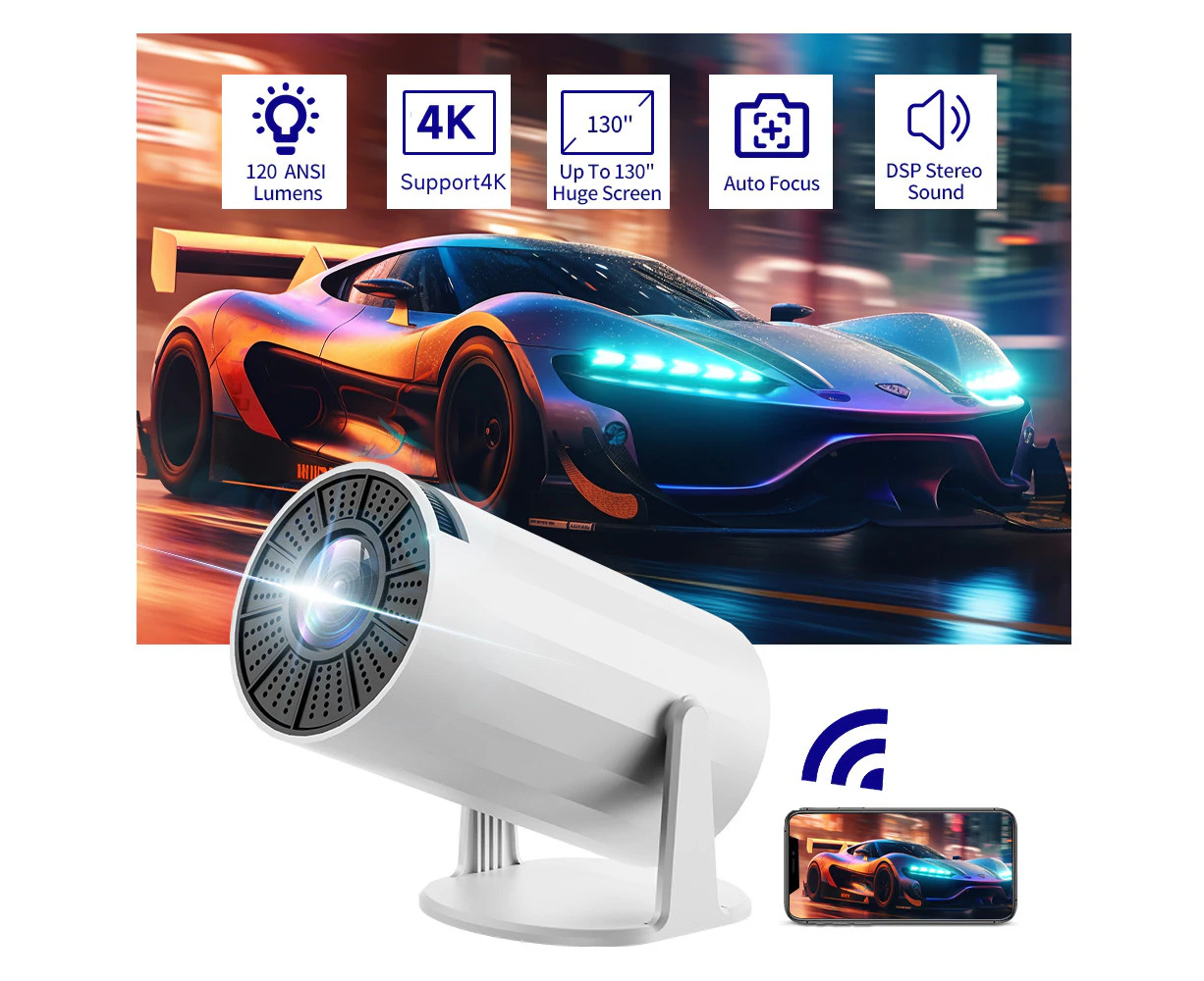 Portable Projector HD Support 4K Android 11.0 5G WIFI LCD Video Projector