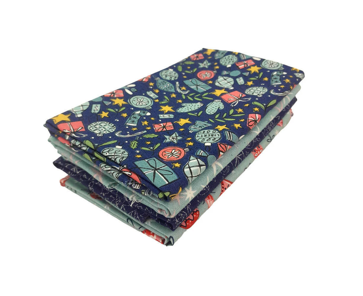 Liberty A Festive Collection FQ Bundle Fabric 4pcs