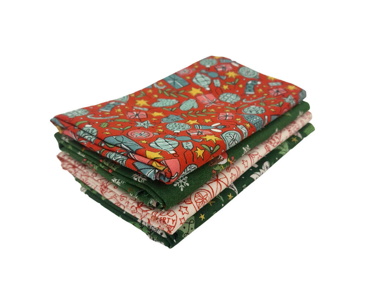 Liberty A Christmas Collection FQ Bundle Fabric 4pcs