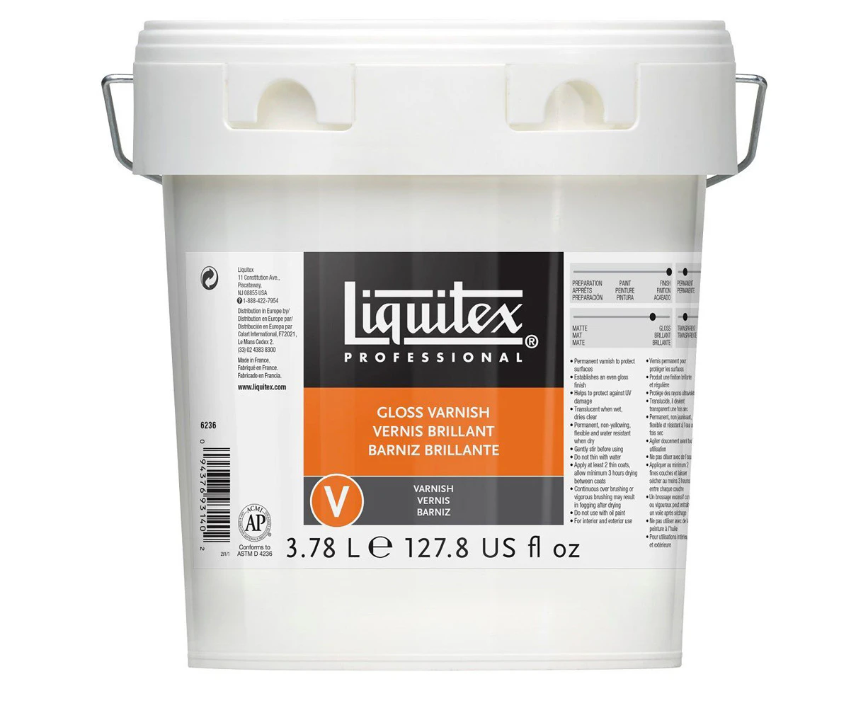 Liquitex Gloss Varnish 3.78L Textured Paint Home Arts And Crafts Painting