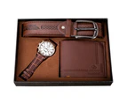 Mens Watch Waist Belt Wallet Fathers Day Gift Set - Style 3