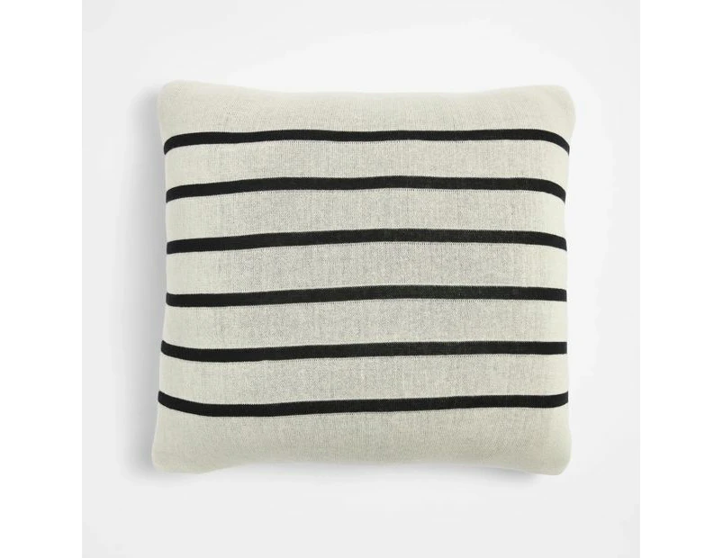 Target Bennett Knit Cushion - Off White/Black