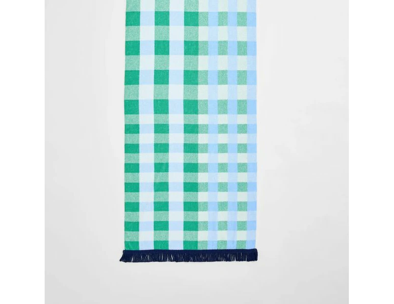 Target Kids Margo Gingham Beach Towel - Blue/Green