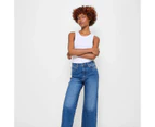 Petites Crop Wide Leg Denim Jeans - Dannii Minogue