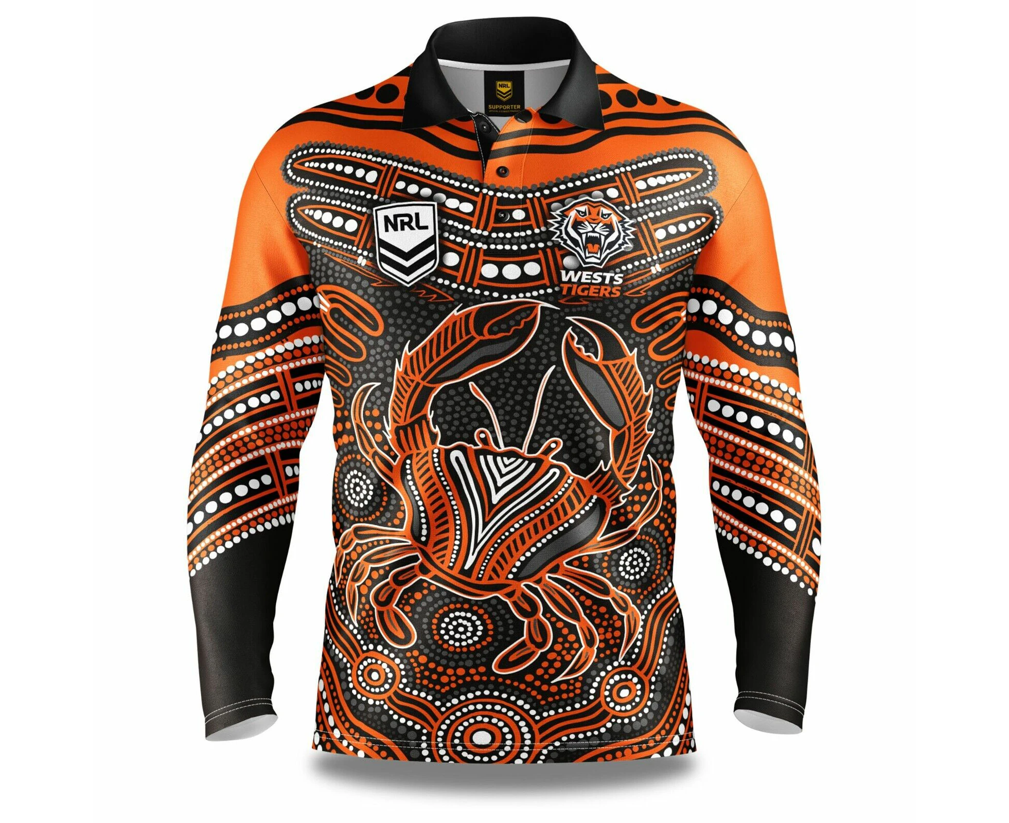 NRL 'Karumba' Fishing Shirt - West Tigers - Adult - Mens - Polo