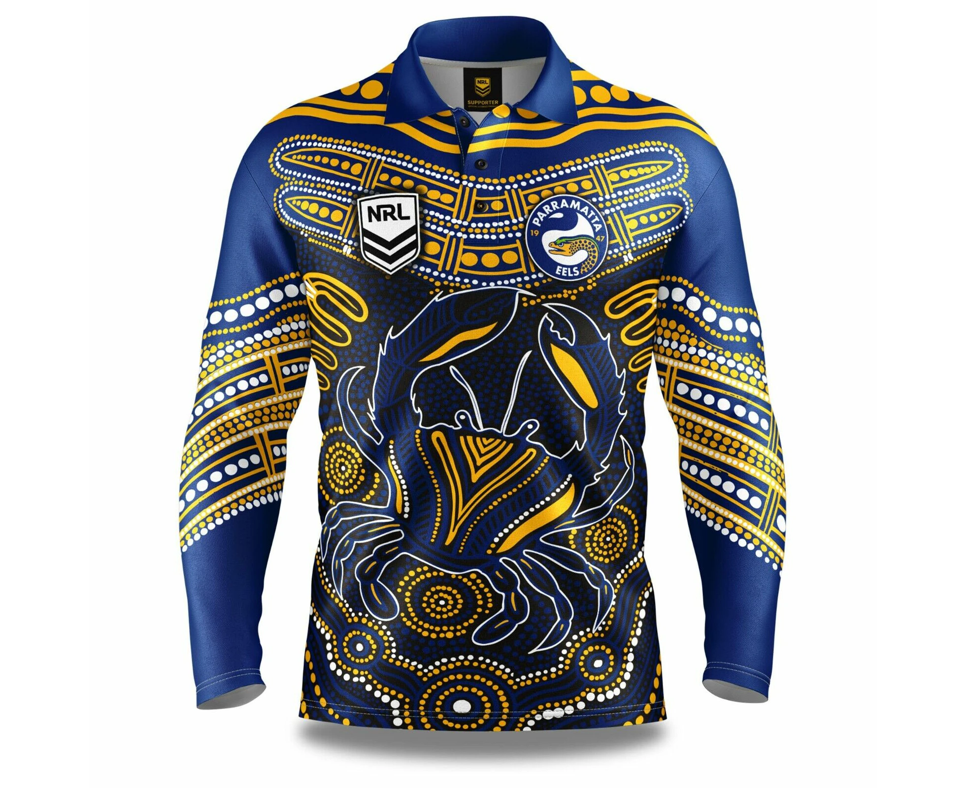 NRL 'Karumba' Fishing Shirt - Parramatta Eels - Adult - Mens - Polo