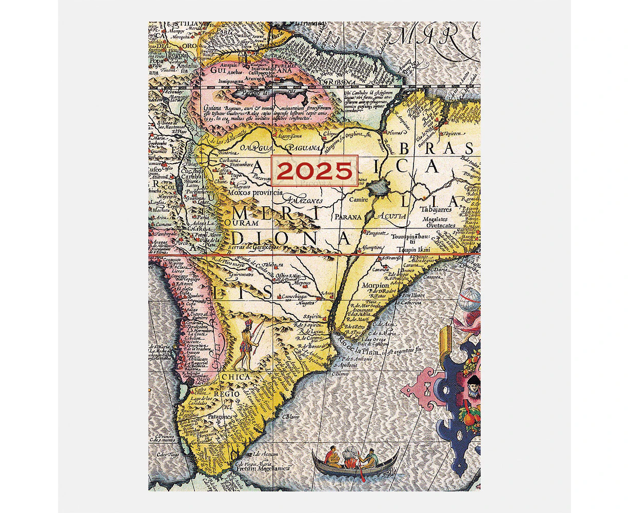 2025 Diary Antique Maps A5 Week to View Padded Gifted Stationery GSC25295