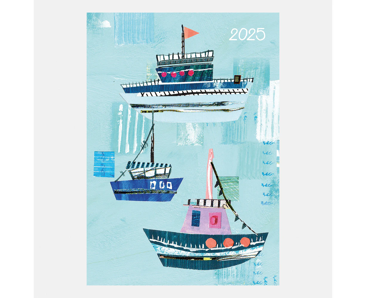 2025 Diary Sea Breeze A6 Week to View Flexi Gifted Stationery GSC25393