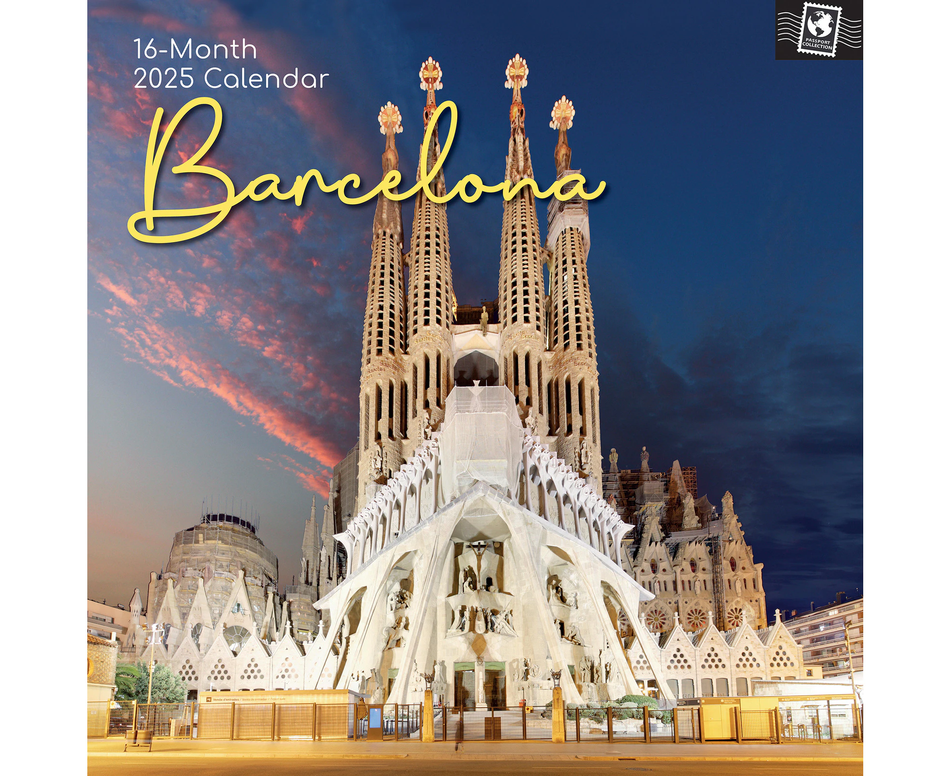 2025 Calendar Barcelona 16-Month Square Wall Gifted Stationery GSC24909