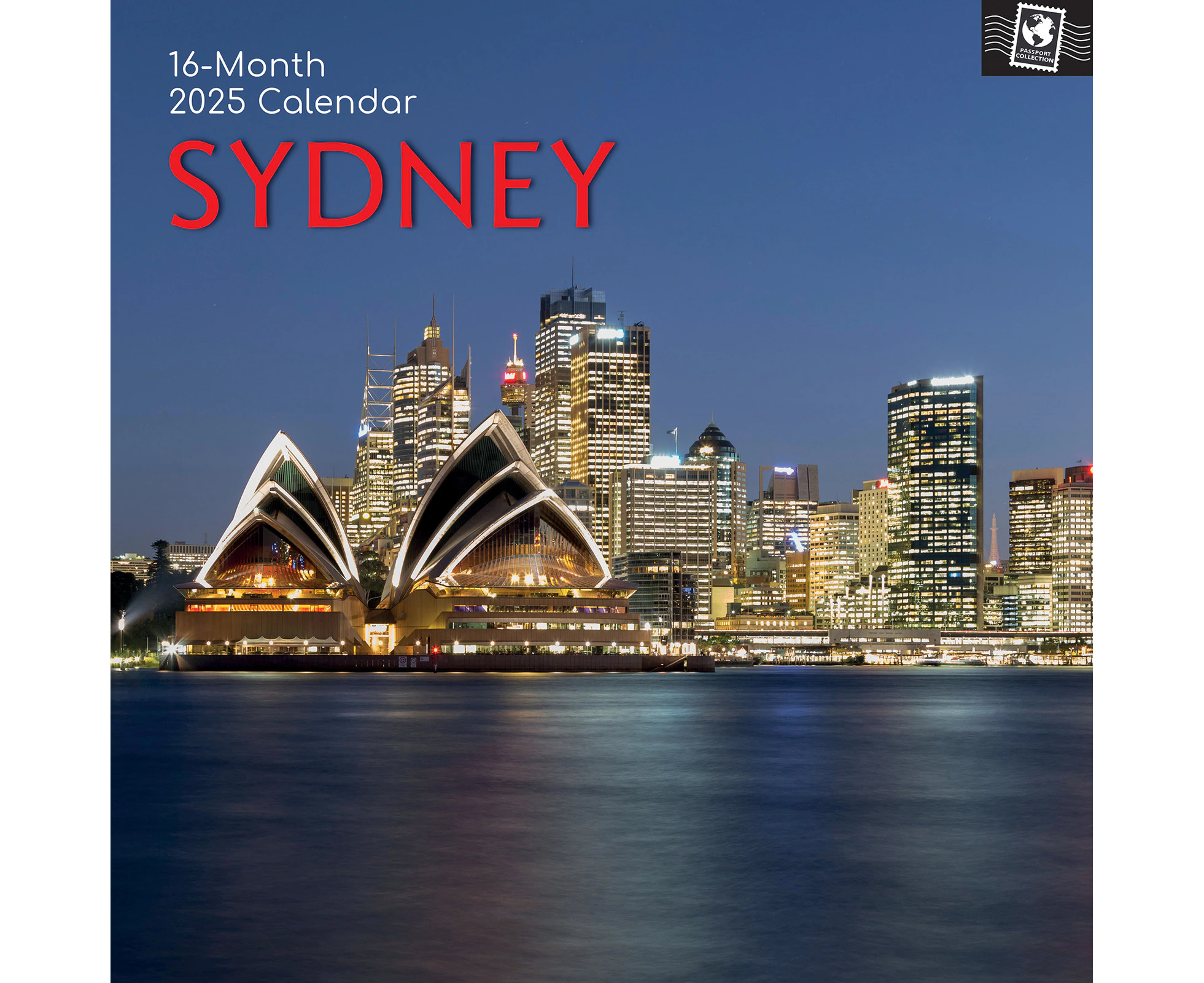 2025 Calendar Sydney 16-Month Square Wall Gifted Stationery GSC25208