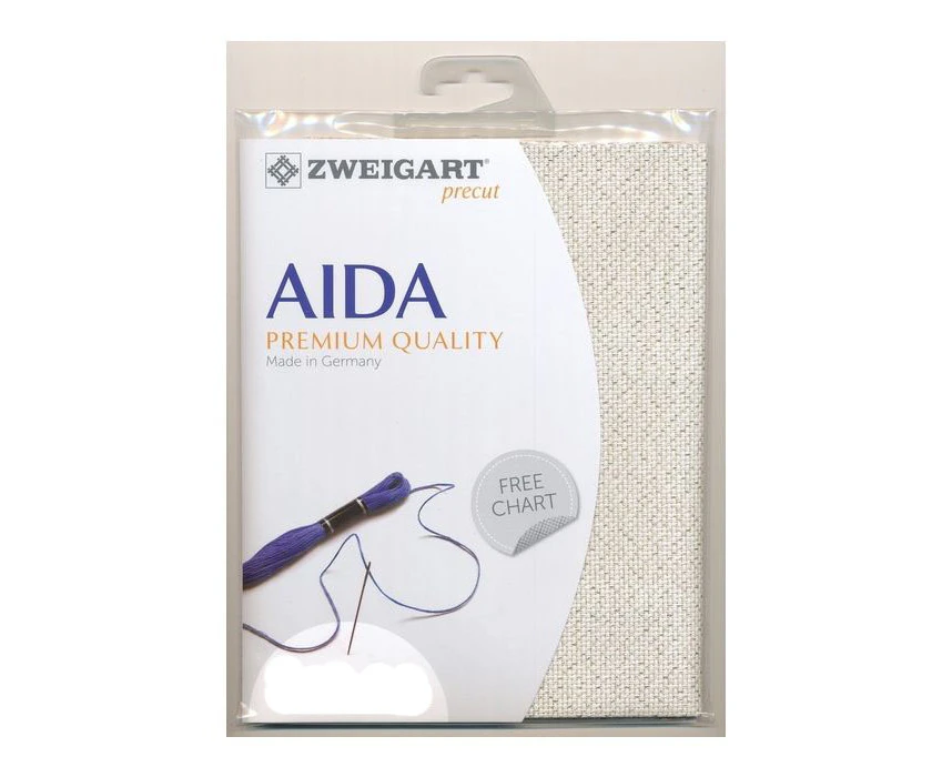 Zweigart Cross X Stitch Aida Cloth 18ct Sparkle Hessian 48x53cm Fabric