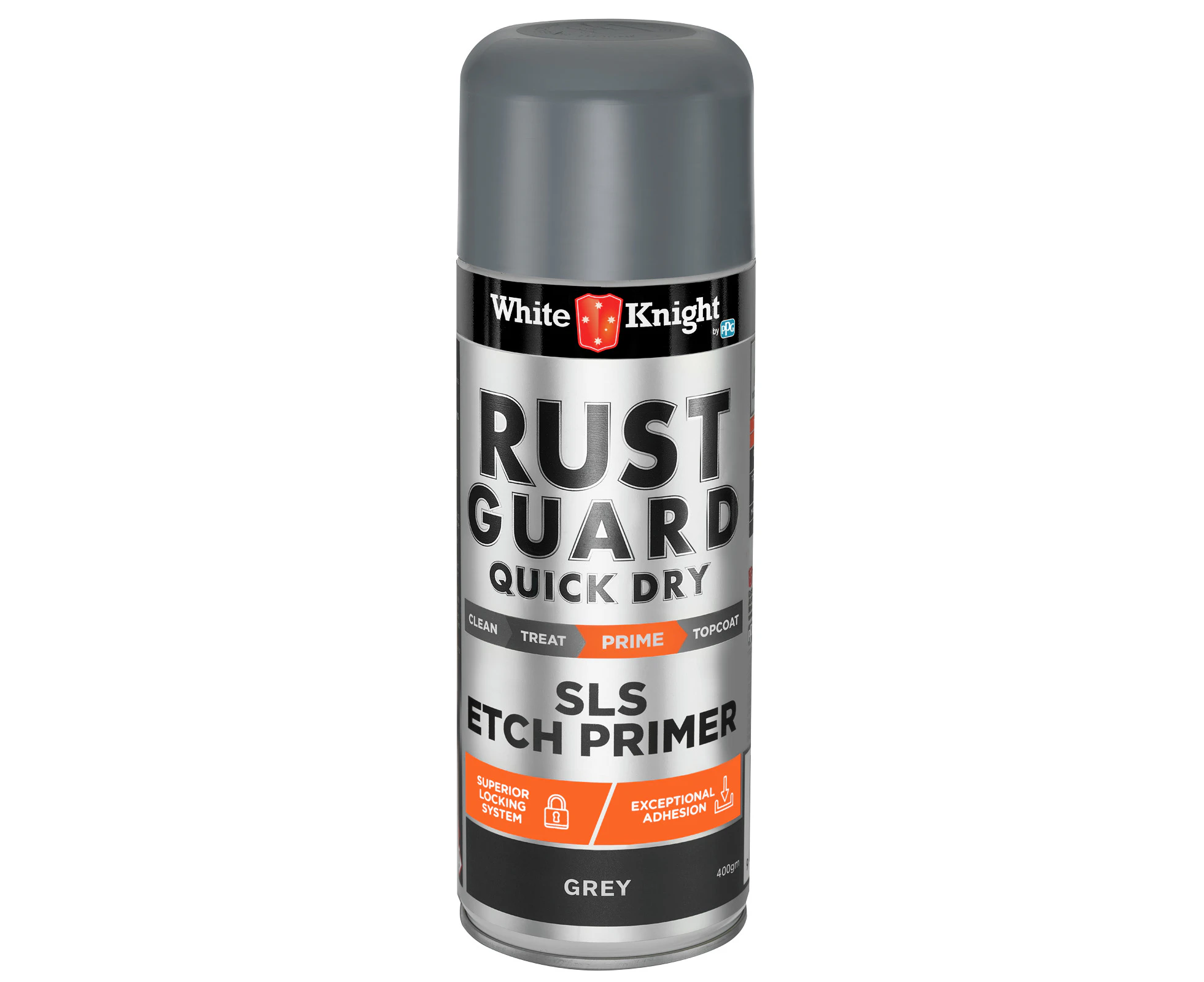 White Knight Rust Guard 300g Grey SLS Etch Primer Spray Paint