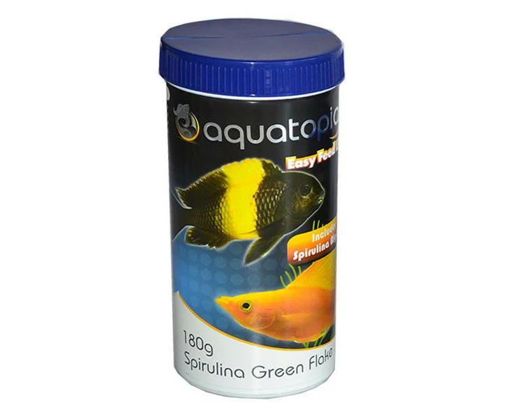 Aquatopia Spirulina Green Flake Fish Food 180g (AQ71186)