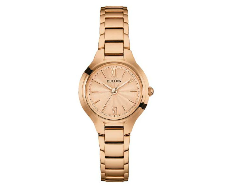 Bulova Classic Rose Gold Dial Stainless Steel Women's Watch (97L151)