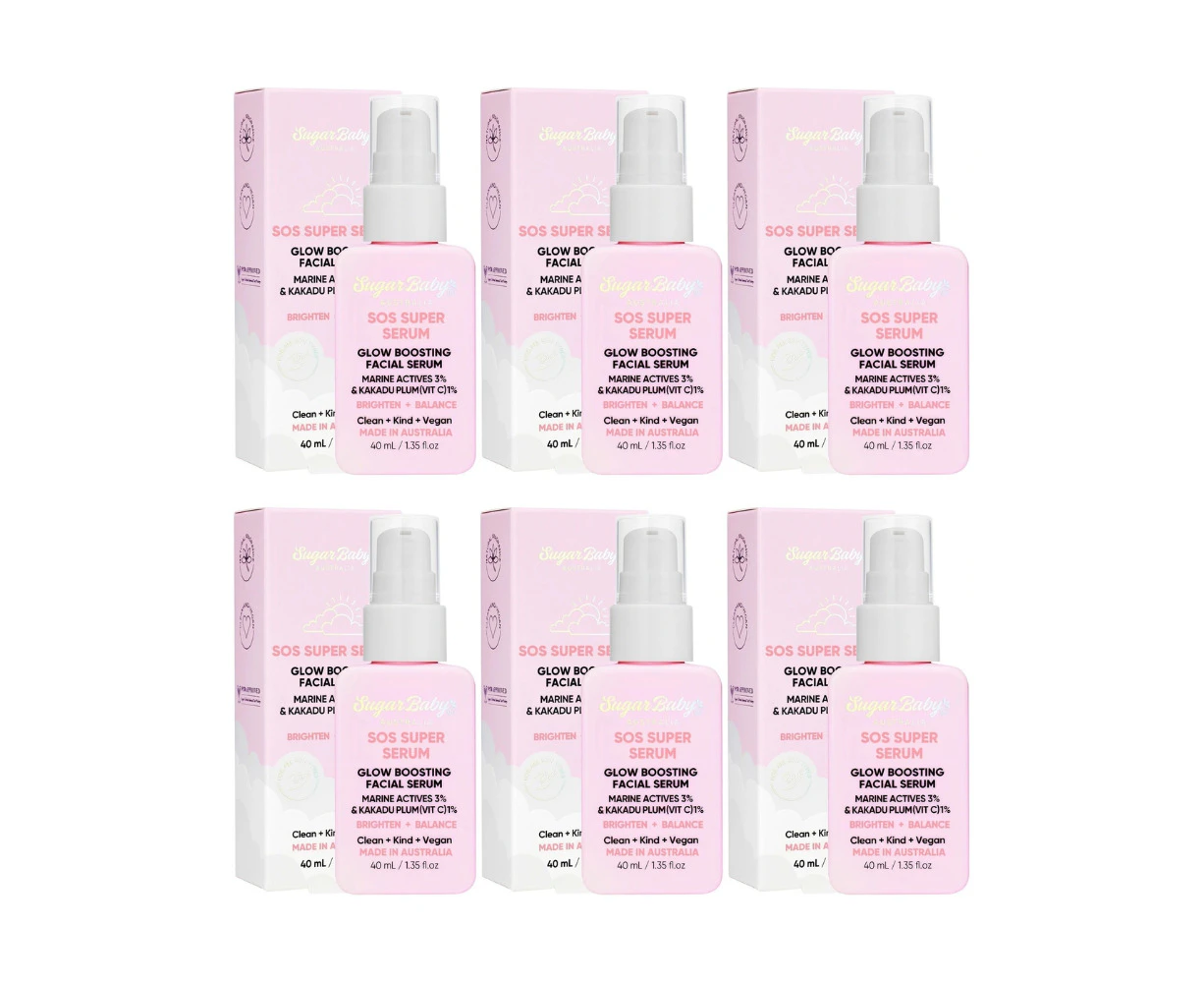 6x SugarBaby SOS Super Serum Glow Boosting Facial Serum 40ml