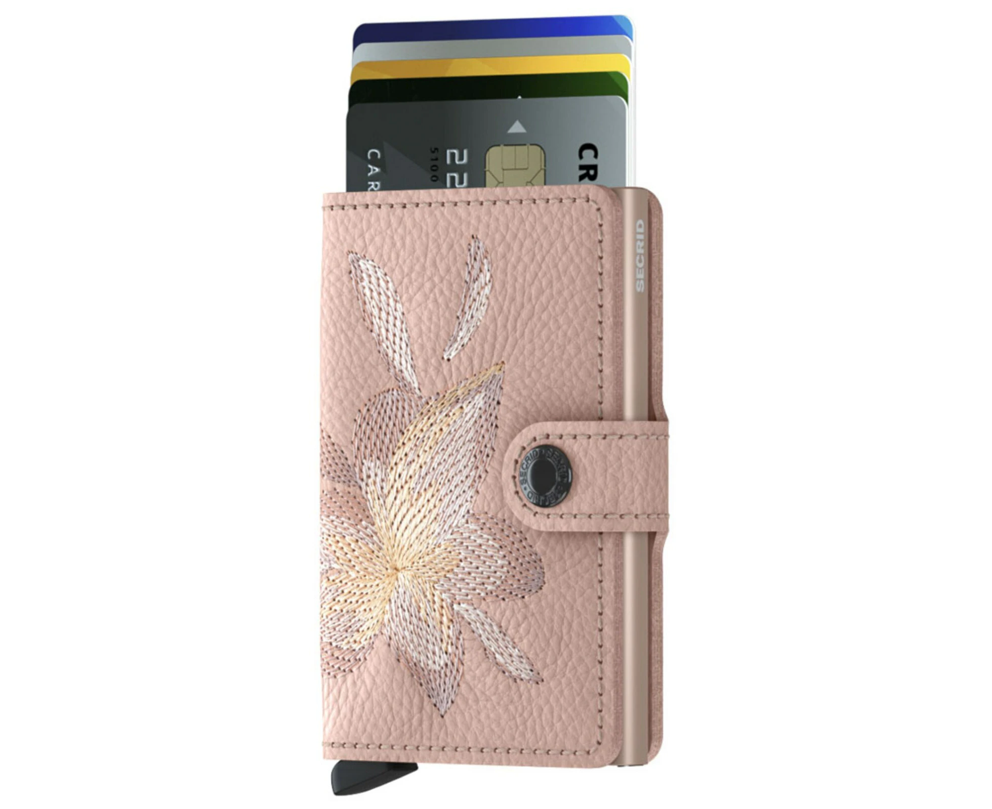 Secrid Miniwallet Compact Wallet - Magnolia Rose Stitch