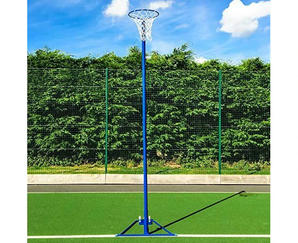 FREESTANDING NETBALL POSTS [SCHOOL STANDARD] [Colour: Blue] [Post Padding:: No Padding] [Single or Pair:: Single]