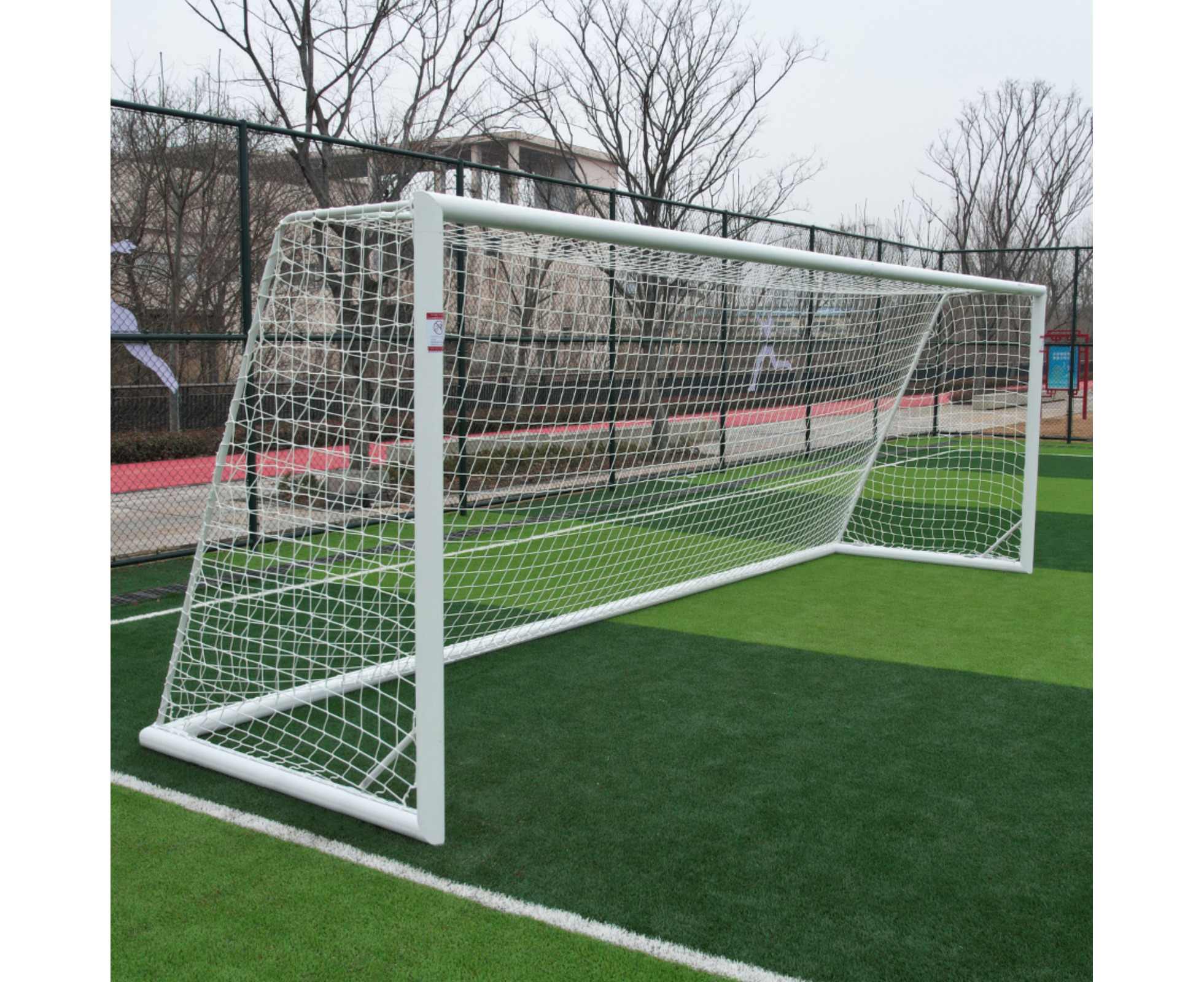 3.7m x 1.8m Cazna ALU110 Freestanding Soccer Goal [Goal Weights:: With ...