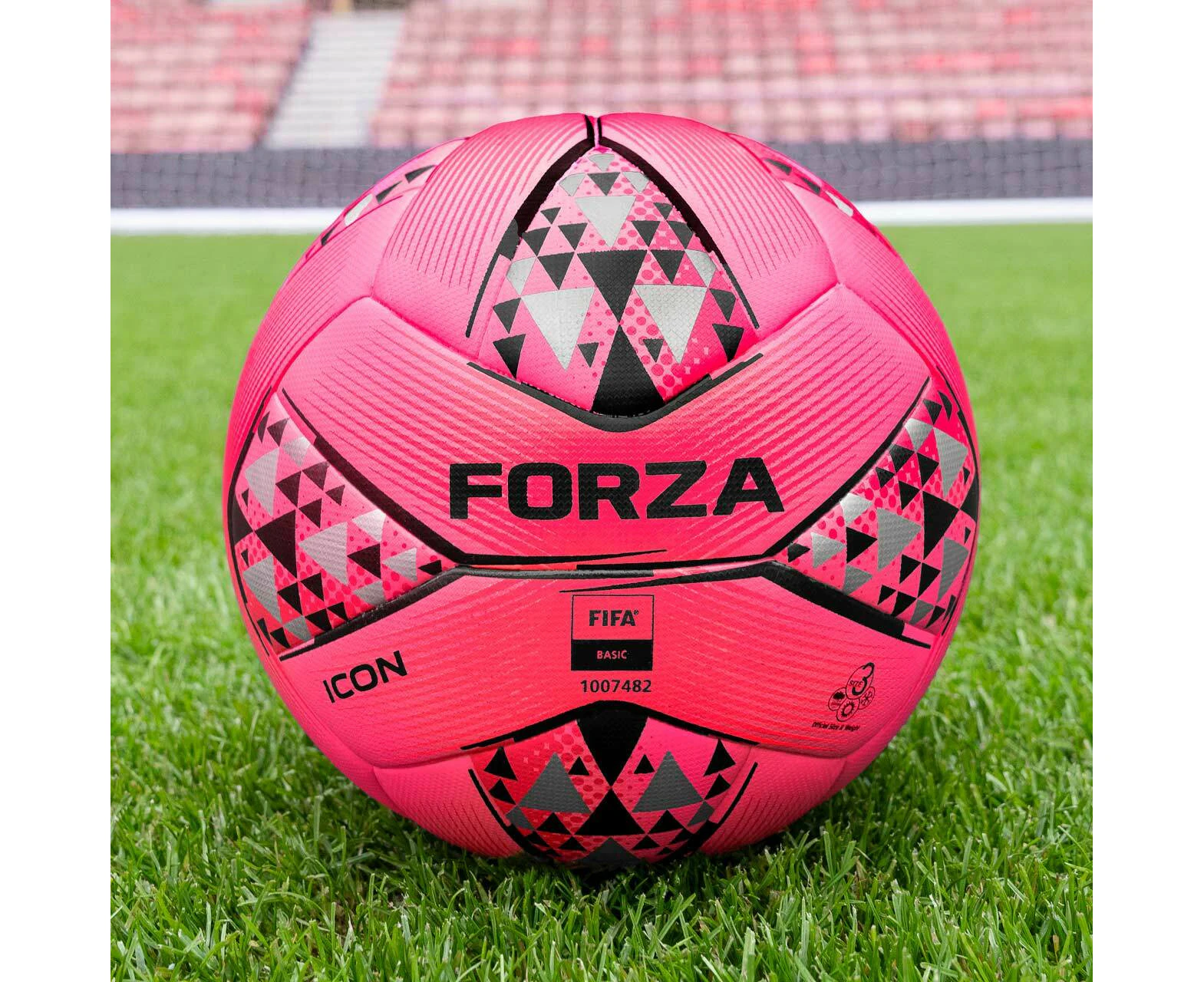 FORZA Icon Pro Match Soccer Balls [International Match Certified] [Ball Size:: Size 4 (Junior)] [Colour: Pink] [Pack Size:: Pack of 1]