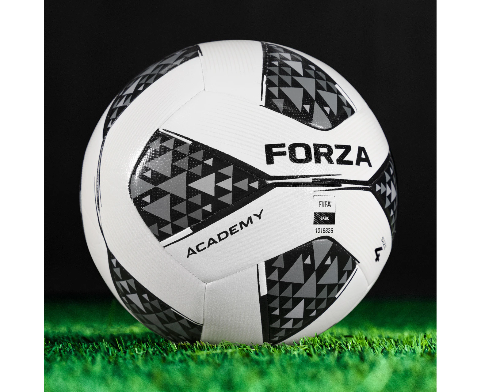 FORZA Academy Soccer Balls [Ball Size:: Size 4 (Junior)] [Colour: White / Black] [Pack Size:: Pack of 3]