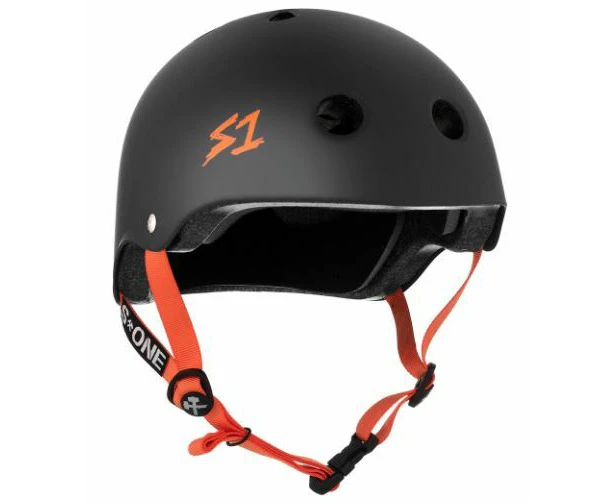 S-One S1 Helmet Lifer Black Matte/Orange Strap