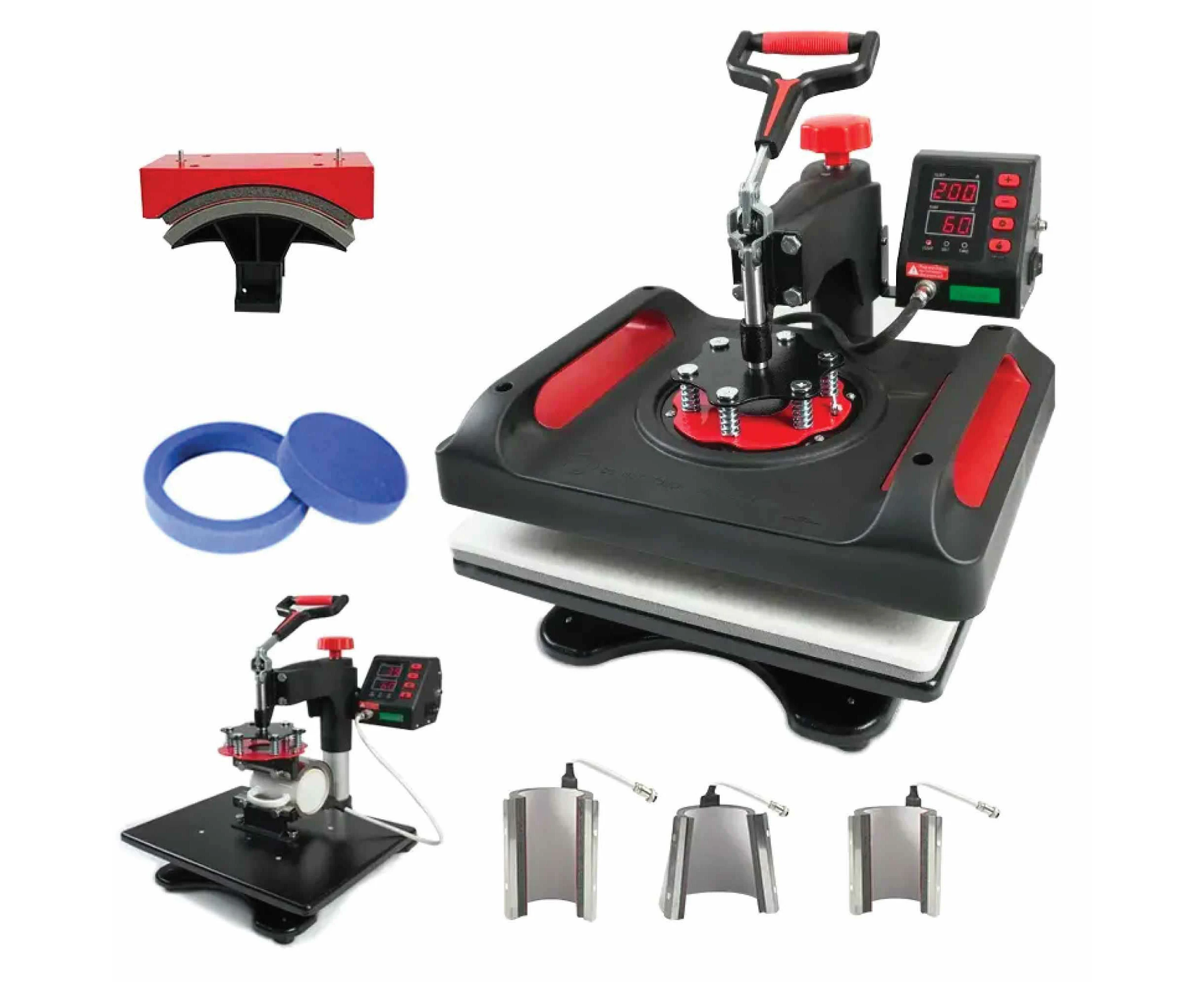 8 in 1 Combo Heat Press - DIY Hobby Craft Logo Transfer HVT Sublimation Printing