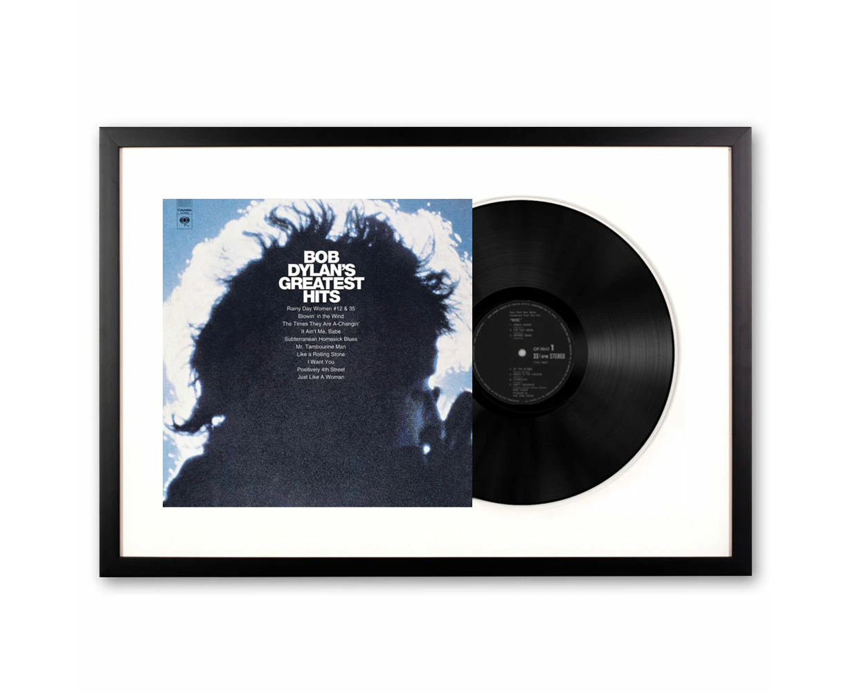 Framed Bob Dylan Greatest Hits Vinyl Album Art