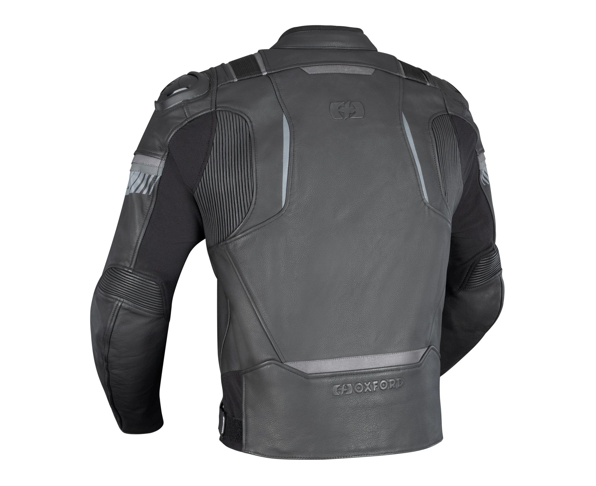 Oxford Cypher 1.0 Leather Mens Motorbike Jacket - Stealth Black