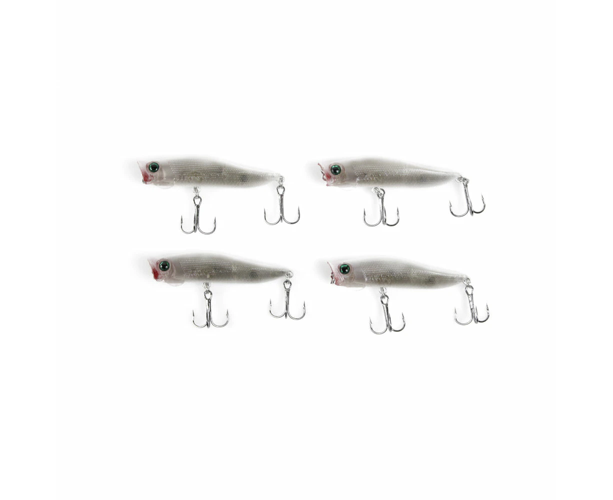 4 x Fishing Lures Hardbody 70mm Whiting Popper Bream Flathead Poppers Topwater