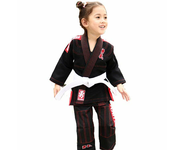 Fluory Grappling Courage Kids BJJ Gi Black