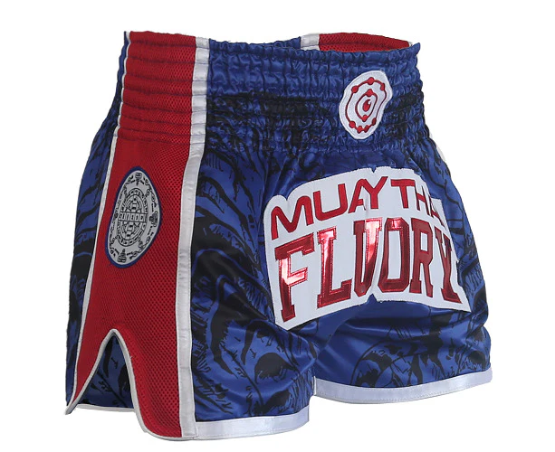 Fluory Eternity Retro Muay Thai Shorts Blue