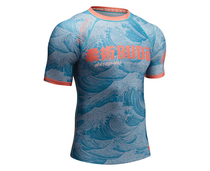 Budo Akkorokamui Rash Guard SS Teal