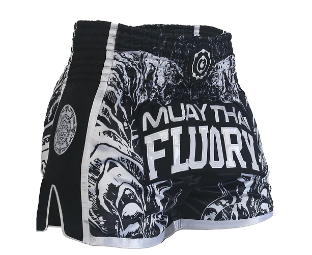 Fluory Eternity Retro Muay Thai Shorts Black