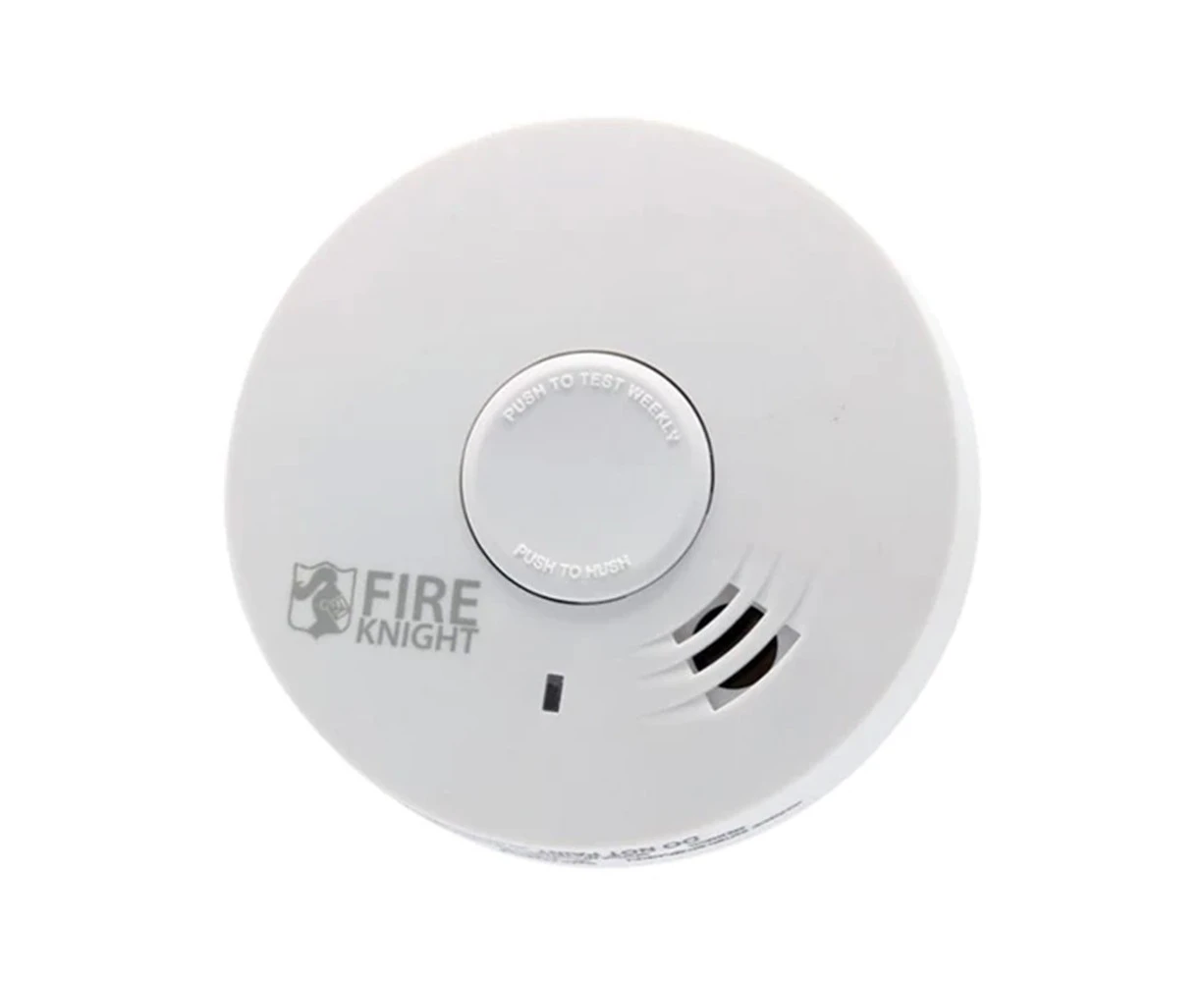 6 x FIRE KNIGHT Photoelectric Smoke Alarm With 10 Year Battery Backup | White